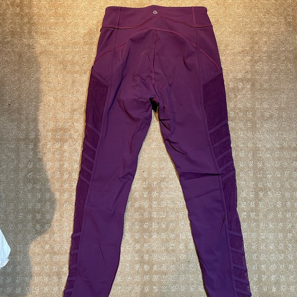 lululemon legging with mesh detail